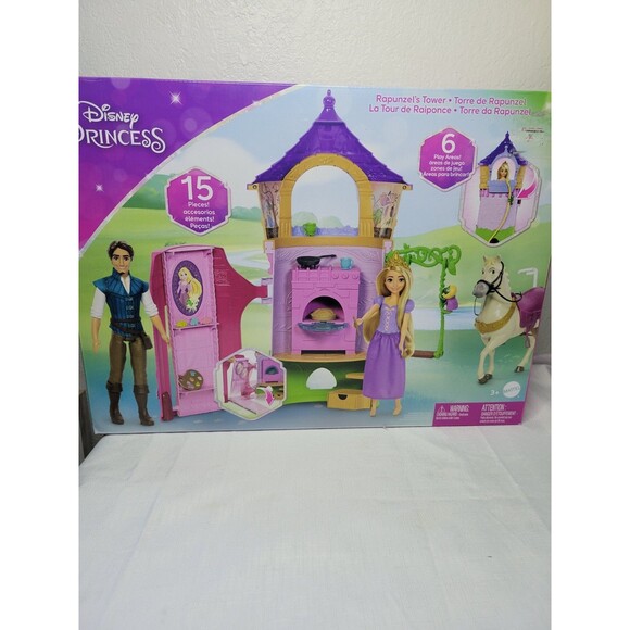 Disney Princess Rapunzel Posable Doll and Tower Playset 15 Pieces NEW - Picture 4 of 12